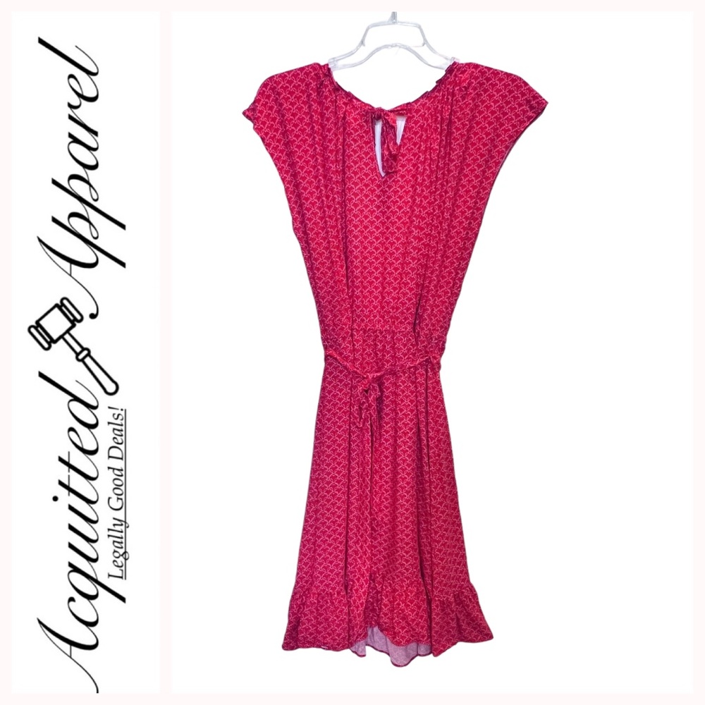 NWT Lauren Conrad LC Pleated Neck Cap Sleeve Dress